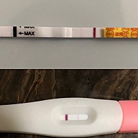 看上去有希望吗？上面的八号下午，下面的今天早上测的，有加深吗？希望不是炸胡，拜托拜托🙏