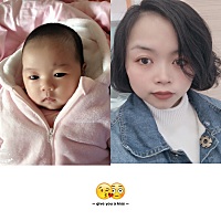 不知不觉宝贝快两个月了，母乳喂养就是好，宝贝个子长的很快！母女俩一起理发