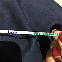 2月14号来的月经，刚刚测的，是不是这次没怀上