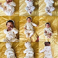 宝贝 一晃眼你就七个多月啦 你要健健康康的长大  妈妈爱你