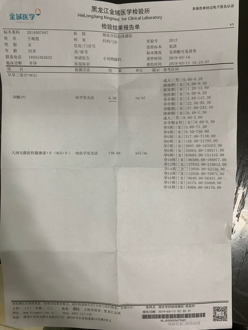 孕3周的时候检查的，是不是太低了，而且现在腰酸肚子有些疼，二期还有丝状褐色分泌物，怎么办，好担心