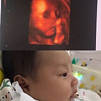 四维和生出来😘😘 貌似有点像😍😍