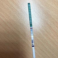 有经验的亲们能帮我看看，我这是中奖了，还是没中？绿色的是怀孕试纸姨妈灰，粉色的是排卵试纸是一深一淡！