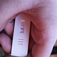 月经推迟半个月了，用试纸测出一深一浅两道红杠，但是去医院查做了彩超并没有查出，然后查了孕酮和血，...