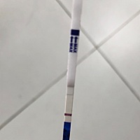 今天早晨起来又拿了早孕试纸测了，没有昨天的白杠了，也不知道有没有灰印，眼睛花了