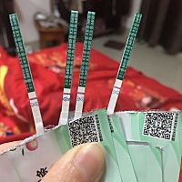 末次月经2.4号，期间28号测了单杠，3月9跟13号测了都是没有。图一：（左到右） 3 月22，21，20号早层测...