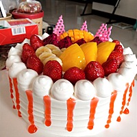 孕晚期喜甜   就因为我前两天说想吃蛋糕，今天婆婆一大早就去给我订了这么大的一个  我说为了吃个蛋糕跑...