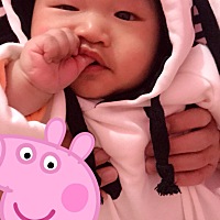 四个月啦，大家快来吃我的小饼干呀(●°u°●)​ 」