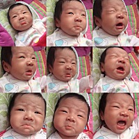 听话的时候是一个乖宝宝，闹腾的时候吧真的特别能折腾人，为娘的腰啊快受不了了