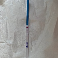 麻烦大家帮我看看这是啥情况，3.5的末次月经 这张图是测完3分钟的照片，刚开始白板后来慢慢显出来的 这...