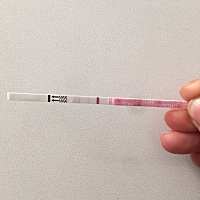 姐妹们，帮我看一下刚刚测出来的，是不是有一道浅浅的印记，末次3.6 ，目前还没来例假，还有希望吗？