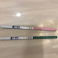 3.8末期，23号排卵日，早上测了白板，现在测了红色排卵，绿色早早孕，这是个什么情况有点看不懂，为什么...