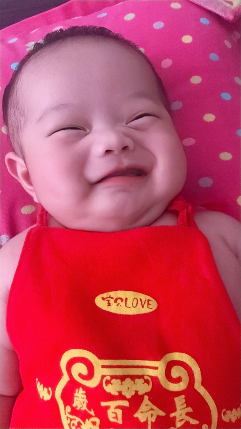 大儿子三个月……