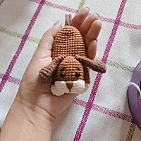 来秀下一款漂亮的钥匙包，个人爱好玩毛线，每天趁孩子睡觉时间做做