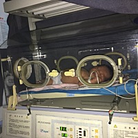 为母则刚，可是看到保温箱的你，妈妈心如刀割，我也变🉐不坚强，变得软弱，也会流眼泪，宝贝快点好起来。