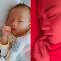 第四天了 乔治一枚 ❤️ 这辈子妈妈可能只会爱你一个在也不要生宝宝了 破腹产 6.7两 38周➕5 一点点见红...