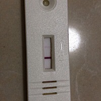 刚买回来测试纸，测了一下这应该有了吧！离月经还有3天