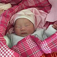 怀孕41周，4月25号出生，如愿小棉袄一枚，体重六斤六两，母女平安