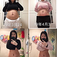 产后110天开始减肥，一边哺乳一边减，还好一个月给了我这么大的惊喜，不对比真没什么太大感觉，曾经的小...
