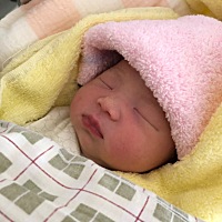 四月十一号     三十七周➕六    女宝宝    五斤五两    无侧切    过程很快
