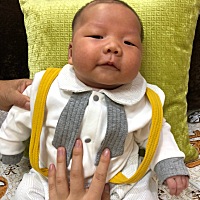 43天的宝宝，是不是有点小帅