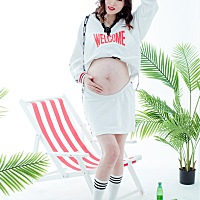 怀了个假孕 孩子生下来7斤 图为八个月 身高175cm 孕前体重47.5kg 八个月 身高175cm 孕前体重47.5kg 八个...