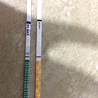 今天早上测的用了两种帮我看看两个都有没有