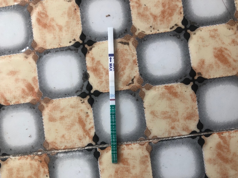 姨妈退迟两天没来，我今天试一下，这显示好像没怀吧？