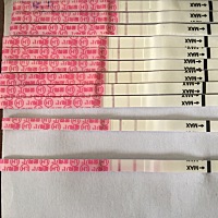 这是要排卵了吗，倒数第二张昨晚测得，忘了看，今天看起来颜色好深，最后一张刚刚测得，测出这种一般多...