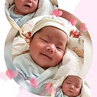 宝宝今天满月了，做儿保，各项指标都正常，出生体重5.8斤，一个月，体重长到8.6斤了，阿姨都夸宝宝好厉...