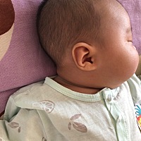 大家都给宝宝睡头型了吗，感觉我家宝的后脑有点突出。他有不爱面向上睡扭了好多天也没扭过来。实际比图...