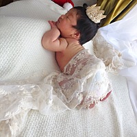 5月17号剖腹产7斤2两的小胖妞，凑成了好字。感谢生命中有你们，爱你们呦！