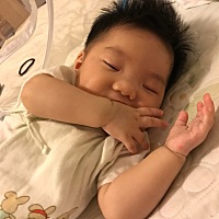 四个半月的小汤圆  吸手指睡觉觉💤哒样子太可爱了