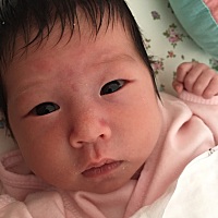 出生42天，剪头发了，一下子变成小男生了，哈哈