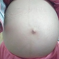 怀孕35周了，越到孕晚期就越紧张了，希望他是男宝宝，凑成一个好字，加油