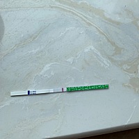 请大家帮我看一下，这是不是怀孕了？ 末次月经是5月7号 ，还有4天来月经。今天早上测的第二道不太明显。...