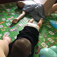 一对磨人的娃，每天在家带娃也有100➕，时间过的🉑️充实了