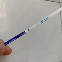 末次5月18号，今早测得，印子很淡，不敢确定，不知道是不是炸胡