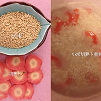 辰希👶〔6个月零9天〕 添加米粉一个星期了，今天给儿子做的胡萝卜🥕小米糊，小家伙爱吃胡萝卜，吃完...