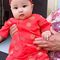 天热了给妹妹做了套衣服，还是能穿出去吧😄