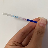 这段时间胸部胀痛，然后今天上午肚子痛，还以为是要来姨妈了，验了是这样是中了吗？