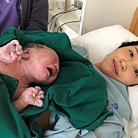 6月19日，二胎顺产男宝，身高54.3厘米，体重3.720kg ，祝孕妈们都能平安顺利！