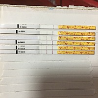 明天姨妈日，这几天都有测排卵试纸，跟早孕试纸。大家帮我看看！会有吗？上个月生化了都快六周了呢...
