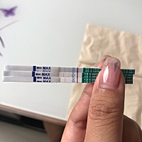 孕妈们帮忙看看，同房八条后测出来的