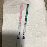 又是一个月没来大姨妈，同房一周，左排卵，右早孕试纸，晚上验的，感觉是假的