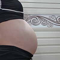 38周的宝贝，宝爸拍的，说像大西瓜😂😂