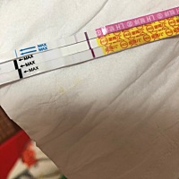 1和2昨天下午测的 3是早上刚测的，有了吗？ 614末次，7.7排卵，都有安排