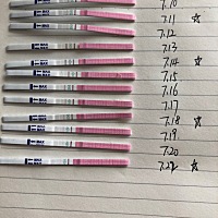 这个🈷️开始测排卵，测到两道杠的那几天老公又发烧又拉肚子，不知道这个🈷️有没有戏