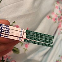 末次月经7.3 ，7.12号美柚显示排卵，然后前后好多天晚上都有同房，7.17用大卫试纸试的大白板，7.23测有...