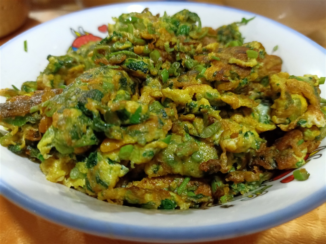 鲜香椿芽炒鹅蛋